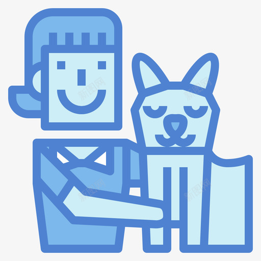 猫宠物爱好者4蓝色svg_新图网 https://ixintu.com 宠物 爱好者 蓝色