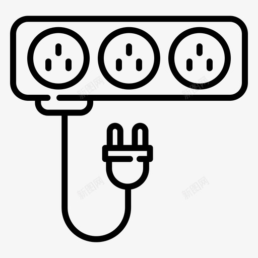 电线电工26轮廓svg_新图网 https://ixintu.com 电线 电工 轮廓