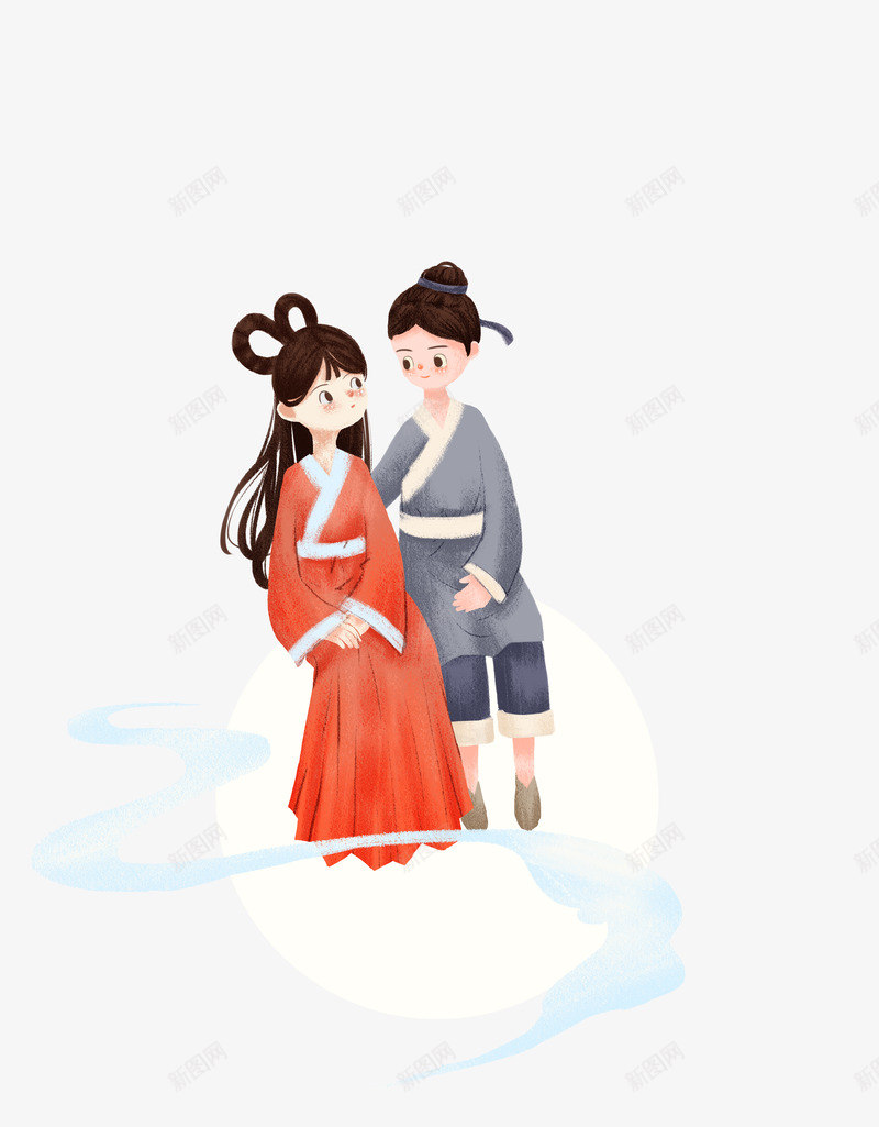七夕节牛郎织女手绘插画卡通可创意设计海报首页专题情png免抠素材_新图网 https://ixintu.com 七夕节 牛郎织女 手绘 插画 卡通 创意设计 海报 首页 专题