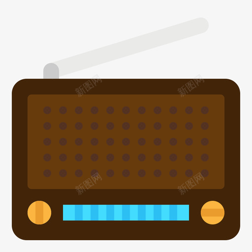 收音机家用电器4扁平svg_新图网 https://ixintu.com 收音机 家用电器 扁平