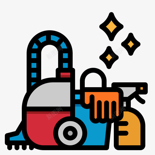 清洁工具家庭活动1线性颜色svg_新图网 https://ixintu.com 清洁 清洁工 工具 家庭 活动 线性 颜色