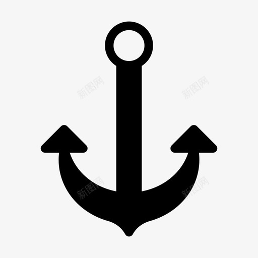 锚钩海运svg_新图网 https://ixintu.com 海运 航海 航运 酒店 旅行 字形