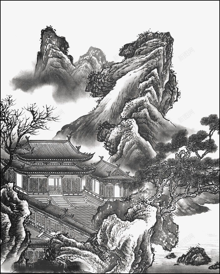中国古风水墨山水免扣透明插画后期美化PS设计62中png免抠素材_新图网 https://ixintu.com 中国 古风 水墨 山水 免扣 透明 插画 后期 美化 PS 设计