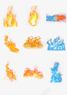梦幻唯美火焰火焰特效透明合集下载系列火焰特图标