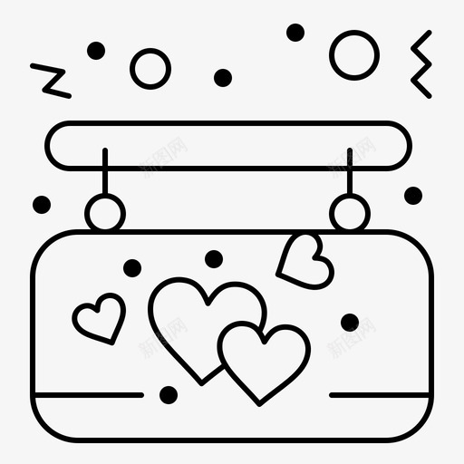 亲情木板吊挂svg_新图网 https://ixintu.com 亲情 木板 吊挂 爱情 情人节 细线