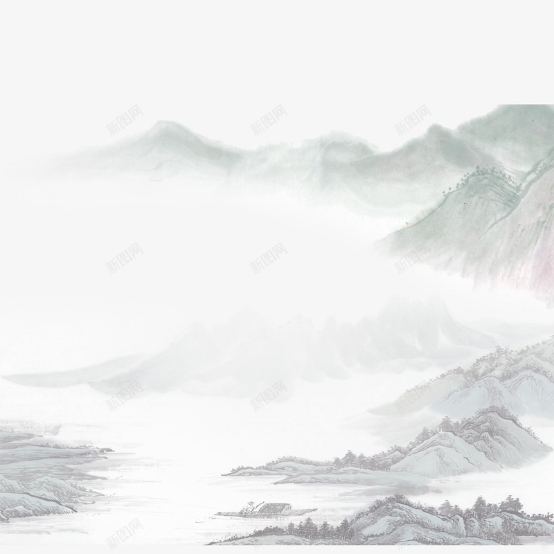 中国古风水墨山水免扣透明插画后期美化PS设计45中png免抠素材_新图网 https://ixintu.com 中国 古风 水墨 山水 免扣 透明 插画 后期 美化 PS 设计