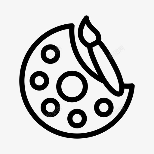 调色板艺术设计svg_新图网 https://ixintu.com 调色板 艺术 设计 绘图 开发 线条 符号