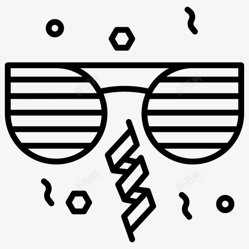 太阳眼镜嘉年华87轮廓svg_新图网 https://ixintu.com 太阳 眼镜 嘉年华 轮廓
