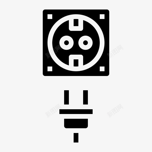 插座电工21填充svg_新图网 https://ixintu.com 插座 电工 填充