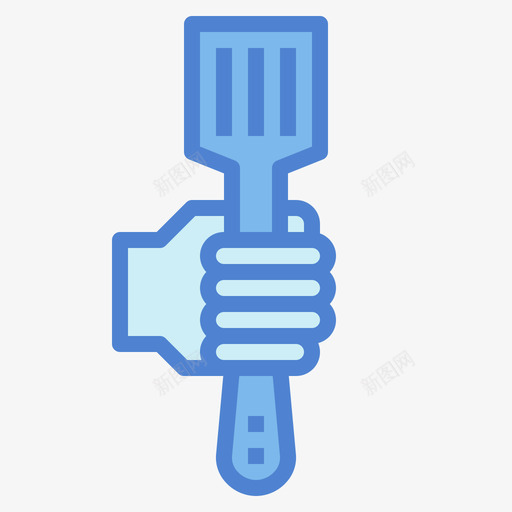 抹刀厨房工具44蓝色svg_新图网 https://ixintu.com 抹刀 厨房 工具 蓝色