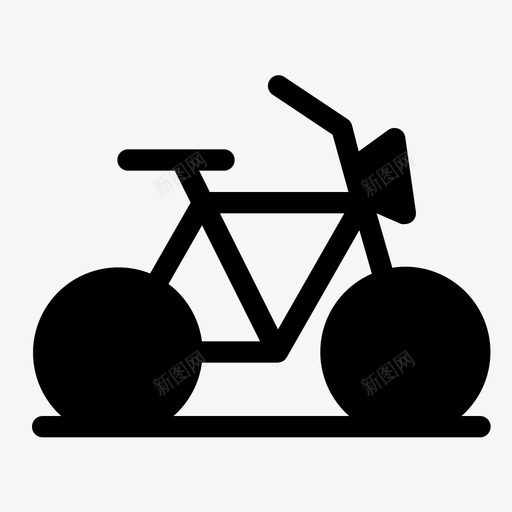 自行车传统交通svg_新图网 https://ixintu.com 自行车 传统 交通 车辆 运输 固体 风格