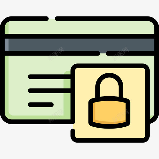信用卡互联网安全70线性彩色svg_新图网 https://ixintu.com 信用卡 互联网 安全 线性 彩色
