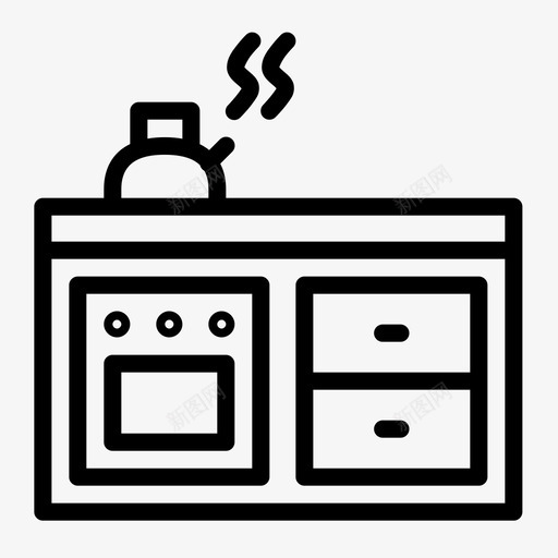 厨房炊具室内设计svg_新图网 https://ixintu.com 厨房 炊具 室内设计