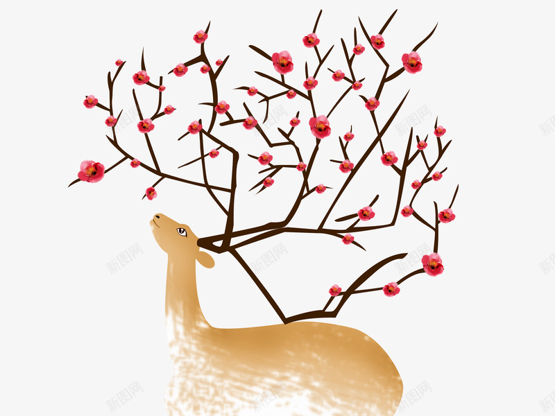 水彩手绘梦幻麋鹿小鹿免扣透明48水彩手绘梦幻麋鹿小png免抠素材_新图网 https://ixintu.com 水彩 手绘 梦幻 麋鹿 小鹿 免扣 透明