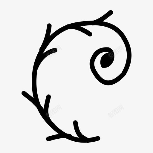 螺旋形抽象植物svg_新图网 https://ixintu.com 螺旋形 抽象 植物 藤蔓