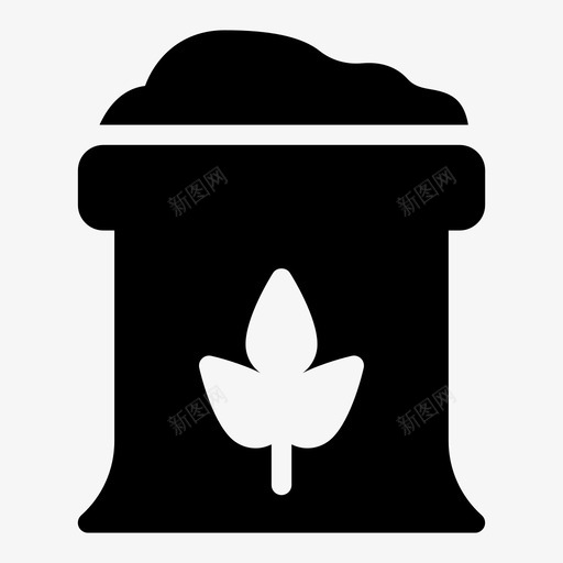 小麦絮状物食物svg_新图网 https://ixintu.com 食物 小麦 絮状 谷物 袋子 字形