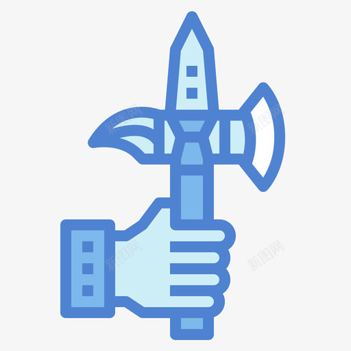 戟武器14蓝色svg_新图网 https://ixintu.com 武器 蓝色