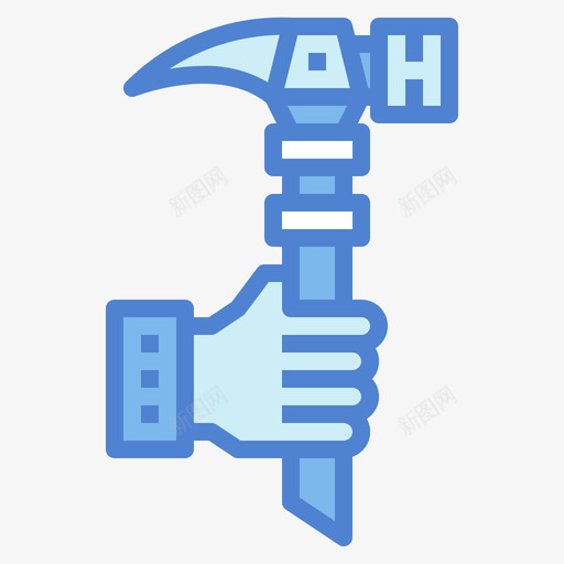 锤子武器14蓝色svg_新图网 https://ixintu.com 锤子 武器 蓝色