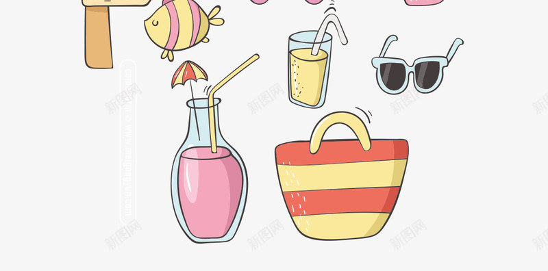 超大夏季可爱涂鸦矢量剪贴画矢量合集包SummerDpng免抠素材_新图网 https://ixintu.com 矢量 超大 夏季 可爱 涂鸦 剪贴 贴画 合集 SummerD