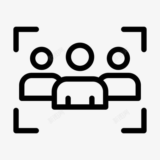 组焦点员工团队svg_新图网 https://ixintu.com 焦点 员工 团队 业务管理 线图 图示
