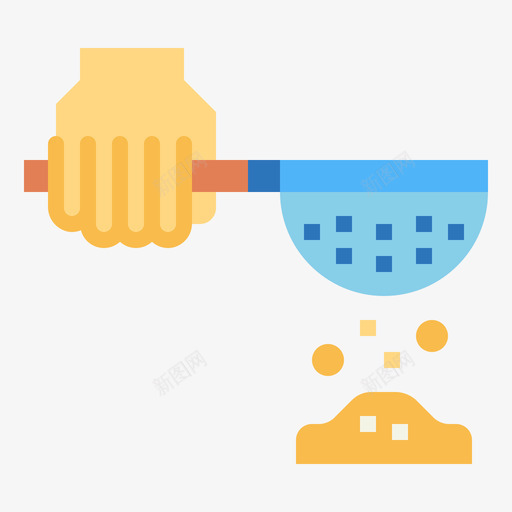 筛子厨房工具42扁平svg_新图网 https://ixintu.com 筛子 厨房 工具 扁平