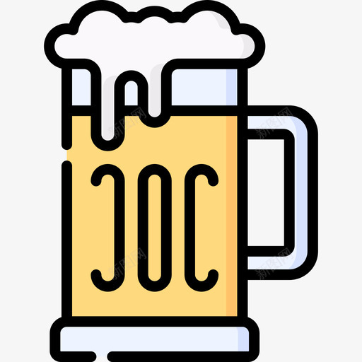 啤酒杯快餐120线性颜色svg_新图网 https://ixintu.com 啤酒杯 快餐 线性 颜色