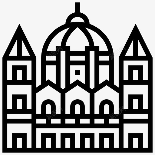 匈牙利议会建筑国会大厦svg_新图网 https://ixintu.com 匈牙利 议会 建筑 国会 大厦 landmark3line1