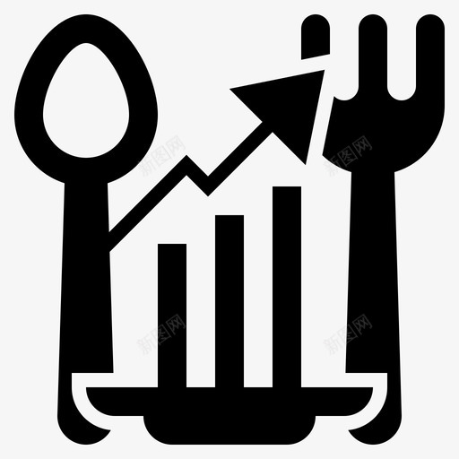 消费勺支出叉svg_新图网 https://ixintu.com 消费 支出 资源 经济 雕文
