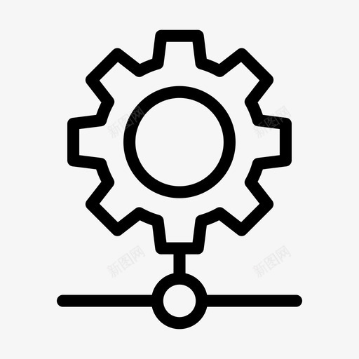 设置网络配置连接svg_新图网 https://ixintu.com 网络 设置 配置 连接 齿轮 络线 字形