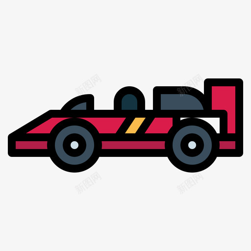 赛车卡丁车3线性颜色svg_新图网 https://ixintu.com 赛车 卡丁车 线性 颜色
