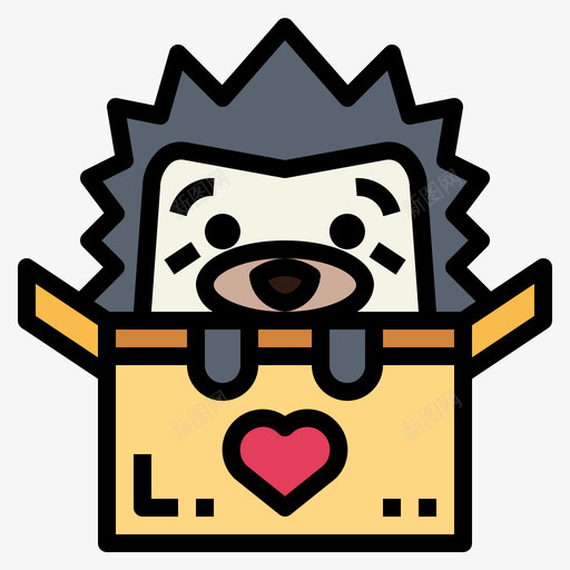 刺猬宠物情人3线性颜色svg_新图网 https://ixintu.com 刺猬 宠物 情人 线性 颜色