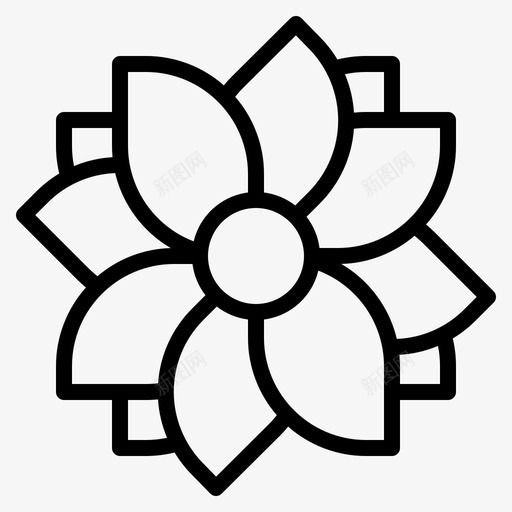 花卉spa47轮廓svg_新图网 https://ixintu.com 花卉 spa 轮廓