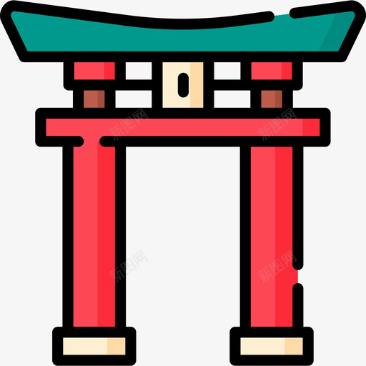 Tori门行程350线性颜色svg_新图网 https://ixintu.com Tori 行程 线性 颜色