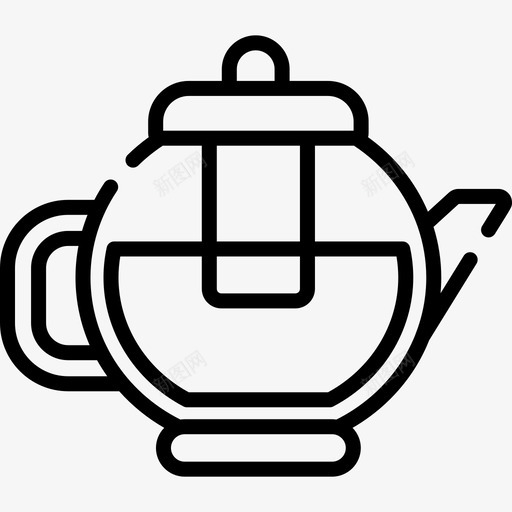 茶壶家居用品28直列svg_新图网 https://ixintu.com 茶壶 家居用品 直列