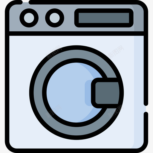 洗衣机家用电器29线性颜色svg_新图网 https://ixintu.com 洗衣机 家用电器 线性 颜色
