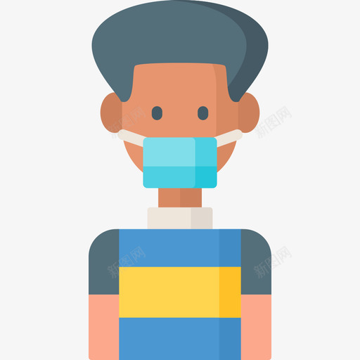 伙计带着医用面具的阿凡达9号扁平svg_新图网 https://ixintu.com 伙计 带着 医用 面具 阿凡 9号 扁平