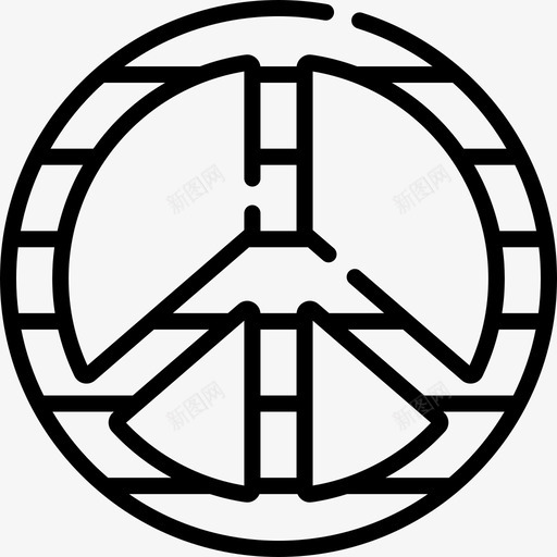 和平象征抗议8直线svg_新图网 https://ixintu.com 和平 象征 抗议 直线