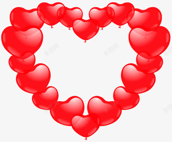 红色爱心元素png_新图网 https://ixintu.com 七夕 浪漫 爱情 情人节 元素 love 爱