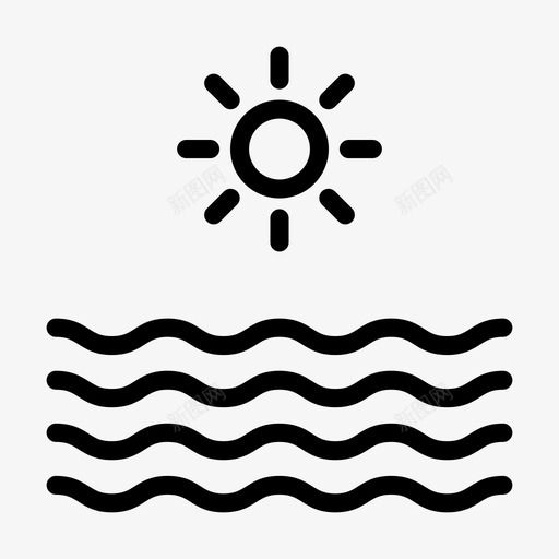 太阳河自然日落svg_新图网 https://ixintu.com 太阳河 自然 日落 线雕文