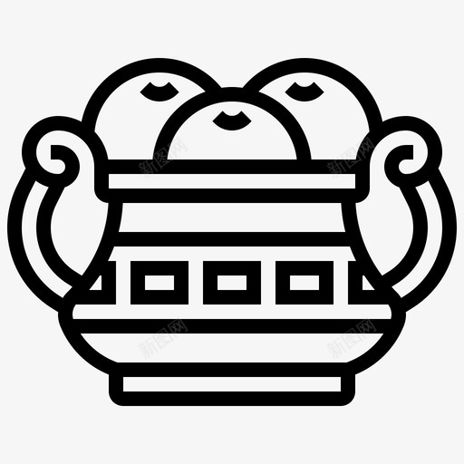 罐容器中国水果svg_新图网 https://ixintu.com 容器 中国 水果 传统 新年 000006