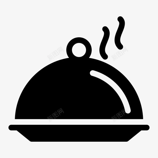 热菜盘子盖食物svg_新图网 https://ixintu.com 热菜 食物 盘子 饭菜 字形