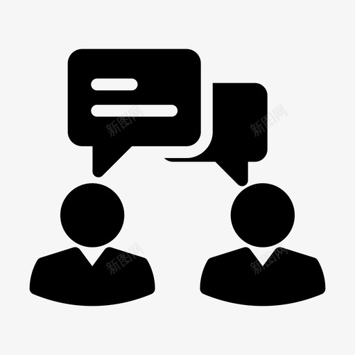 讨论聊天通信会议svg_新图网 https://ixintu.com 讨论 聊天 通信 会议 字形