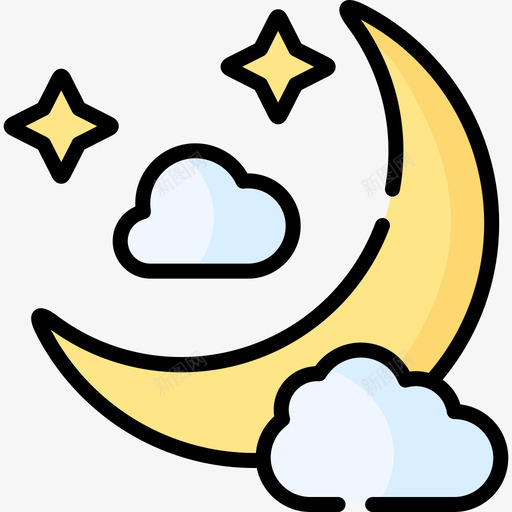 夜晚夜晚派对61线性颜色svg_新图网 https://ixintu.com 夜晚 派对 线性 颜色