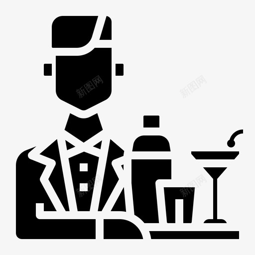 酒保职业化身3加油svg_新图网 https://ixintu.com 酒保 职业 职业化 化身 加油