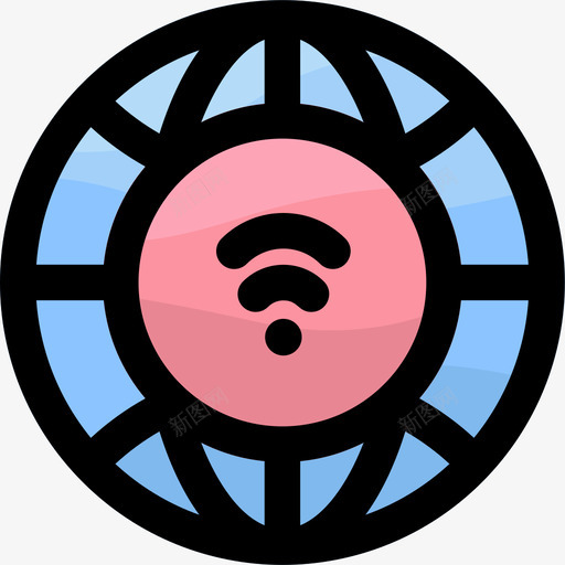Wifi物联网118线性彩色svg_新图网 https://ixintu.com Wifi 联网 线性 彩色