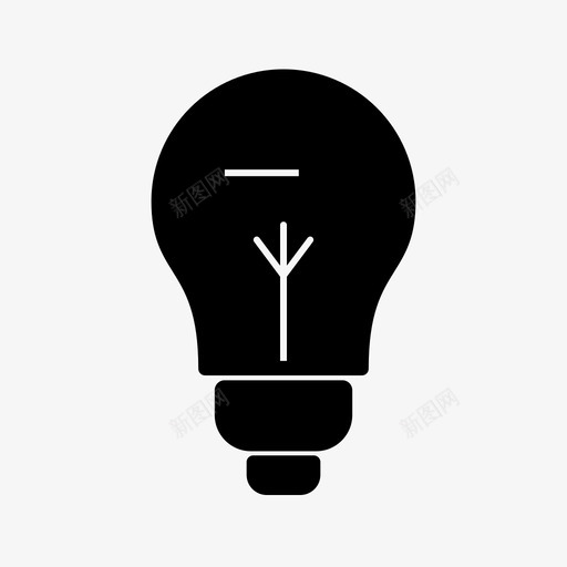 灯泡灯思考svg_新图网 https://ixintu.com 灯泡 思考 字形 图标