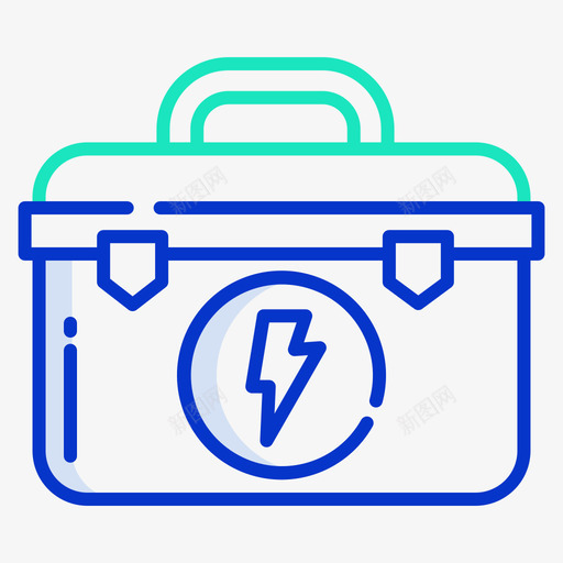 工具箱电工24轮廓颜色svg_新图网 https://ixintu.com 工具箱 电工 轮廓 颜色