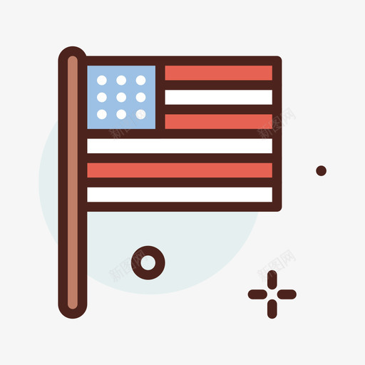 国旗美国选举1线颜色svg_新图网 https://ixintu.com 国旗 美国 选举 颜色