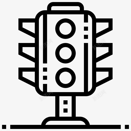 灯光车辆控制svg_新图网 https://ixintu.com 灯光 车辆 控制 交叉口 交通 城市 红线