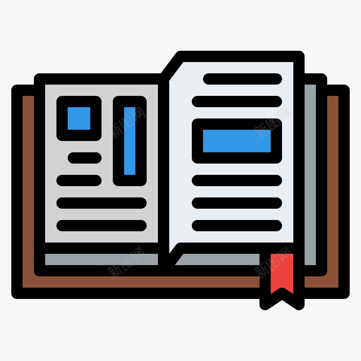 阅读书籍活动10线条颜色svg_新图网 https://ixintu.com 阅读 书籍 活动 线条 颜色